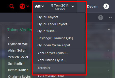 FM 2015 Tercihler